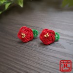 ＊水引＊椿の小さなピアス