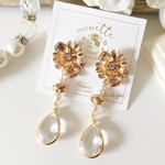 gold flower crystal drop