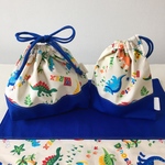 恐竜柄のお弁当袋&コップ袋セット