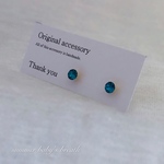 送料無料✴︎再販2♡極小♡4mm✴︎スワロフスキー ピアス・イヤリング✴︎ブルー ジルコン