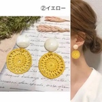 刺繍レースピアスホワイト