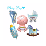 早い者勝ち★【BabyBoy】ベビーシャワーバルーン5点セット♪赤ちゃんの出産やお誕生日の飾り付けにも☆ #11102