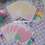 【 Fancy Heart ホワイト 】スクエアメモ帳