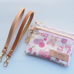 Ｎさまご予約品　LIBERTY　メルスリー　6Ⅳ　wファスナー・クリアポケット付きminiポーチ＆本革持ち手2本