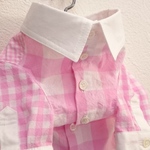 チェック×チェック×チェック  クレリックシャツ ビックサイズ 