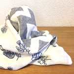 <再販>"""どっちも主役になる…gizagiza border × home & tree 8重ガーゼケット """　