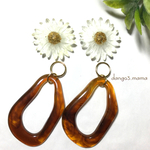 500円☆2way☆大ぶりお花①☆大ぶりチャームのピアス/イヤリング
