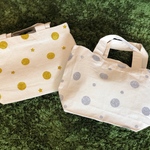 ★☆シルバー&ゴールド ドットのキラキラトートバック☆★