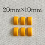 importアクリルスクエアデコパーツ マスタードイエロー 6個入