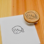消しゴムはんこ＊ポニーテール 女の子のはんこ