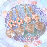 ゆらゆら桜ハートイヤリング/ピアス