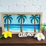ハワイアンキルト《Drive in Hawaii🌴》フレーム入り  