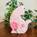 アロマストーン花ねこ 蝶と桜