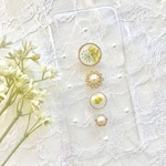 押し花iPhoneケース スマホケース    レースフラワー Android Xperia Galaxy