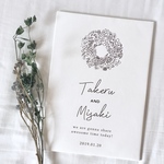 木製ウェルカムボード『草花リース』