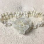 ベビー・赤ちゃん☆アイボリー☆ヘアバンド・ヘッドドレス・髪飾り☆出産・退院・お宮参り