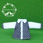  Gray Paisley 長袖シャツ：オビツ11サイズ  