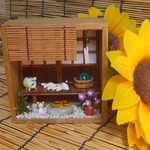 猫のいる縁側（夏）