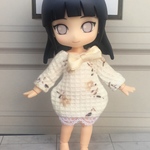 ねんどろいどどーるサイズのコクーンワンピース  サイドリボン
