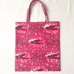 アフリカ布のサブトート Pink bird