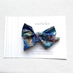 新作 リバティリボン pinwheel   bow ヘアリボンクリップピン グロリアスフラワー  Mサイズ