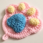 春色パステル☆ぷっくり肉きゅう☆アクリル・エコたわし☆犬・猫