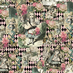 デザインペーパー　アリスワンダーランドpink world