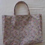 「ｒ様オーダー品」マチ付きバッグ*Mサイズ*リバティ* Paysanne *ライトピンク*28×39×10