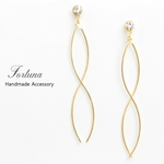 ウェーブピアス(221)  ピアス/ノンホールピアス/樹脂ピアス