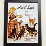 スタンラン   des chats 猫たち フォトタイル木製フレーム付き