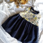 【受注製作】キナリ花柄がお洒落なワンピース