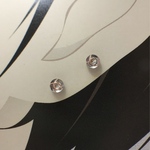【3053】透明ピンク金クル　小さいステンレスピアス 