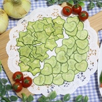 星きゅうりとハートきゅうりの押し野菜素材🥒