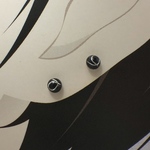  【3055】黒銀クル　小さいステンレスピアス 