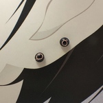  【3056】黒地ピンク金クル　3ｍｍ小さいステンレスピアス 