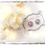 桜色のクラゲのピアス