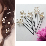 お呼ばれやブライダルヘアに♡ 小枝のヘアアクセサリー5本セット 小花風