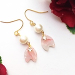 桜 花びら パールピアス・イヤリング