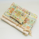 ◇◆Special Price◆◇　LIBERTY　Forget me nots　フォーゲットミーノッツ　19G　wファスナーマチ付きクリアポケットポーチ　&　ちびポーチセット