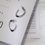 SALE◯シルバー カーブフープピアス