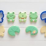 カエル・蓮の葉セット【縦5cm】クッキー型・クッキーカッター