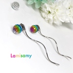 色が変わる⁉︎Magic Rainbow Swarovski ピアス／イヤリング