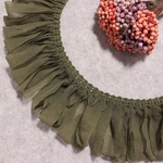 【全60色以上】【DEEP KHAKI】シフォンリボン【A800】