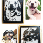 浮かし切り絵 オーダーメイド 切り絵 ペット切り絵 人物切り絵 切り絵アート ペット プレゼント お祝い