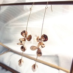 ゴールドメタルフラワー トリリウム ピアス*イヤリング