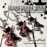 【受注制作】ギターにゃんこのバッグチャーム ★ROCK PUNK STAR★