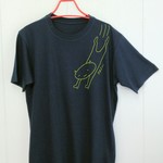 すべる鬼Tシャツ♪ (紺×イエロー)
