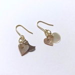 ハートとお月さまのピアス