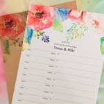 130名様✾Water color flower✾芳名帳 ゲストブック 結婚式 受付案内