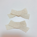 レースリボンヘアクリップ 